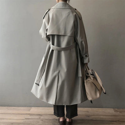 Women's long oversized double-breasted coat
