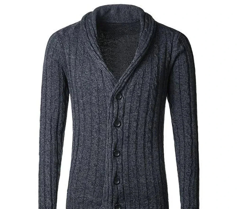 Stylish Men's Long Sleeve Cardigan Sweater Jacket