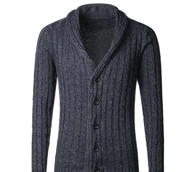 Stylish Men's Long Sleeve Cardigan Sweater Jacket