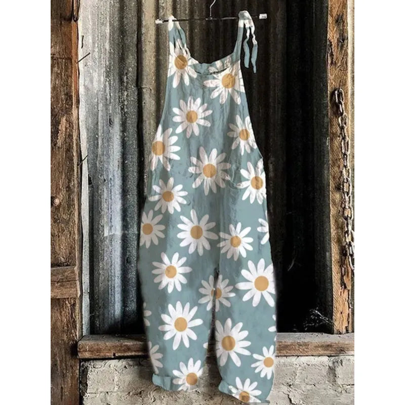 Brenda - Stylish Short-Sleeved Multicolor Jumpsuit