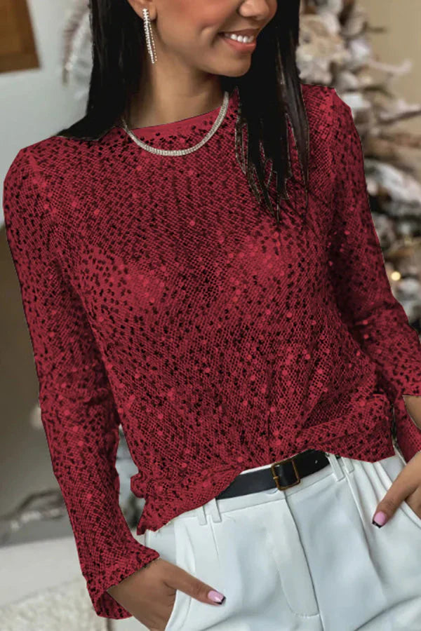 Anna - Long-sleeved straight blouse