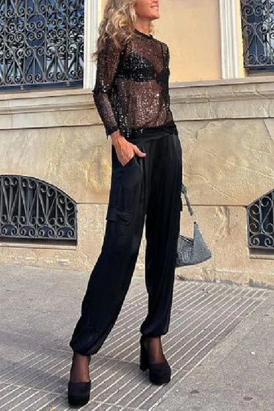Anna - Long-sleeved straight blouse