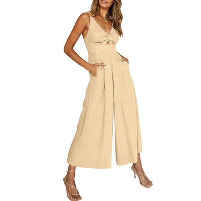 Mila - 2024 New V-Neck Wide Leg Jumpsuits