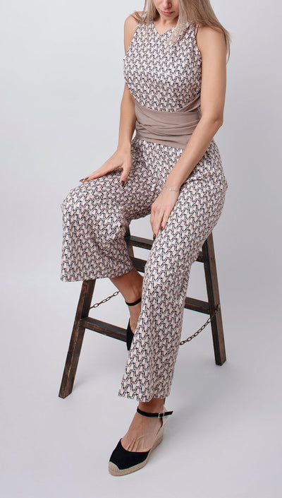 Eliana - Sleeveless Round Neck Jumpsuit
