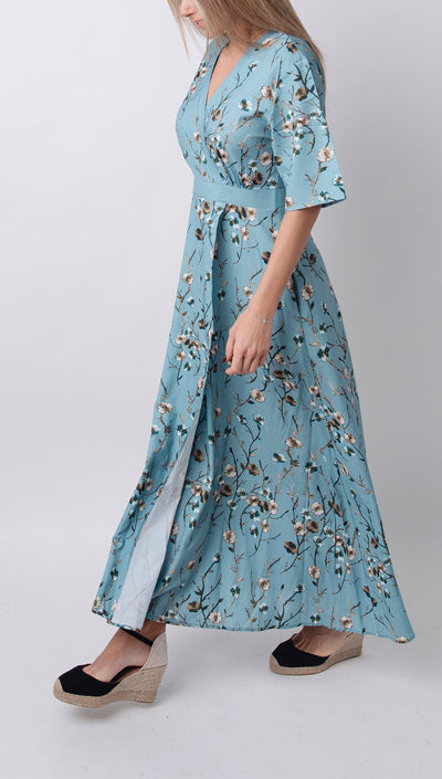 Helena - Floral Print Half Sleeve Dress