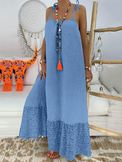 Katy - Solid Maxi Dress with Slit