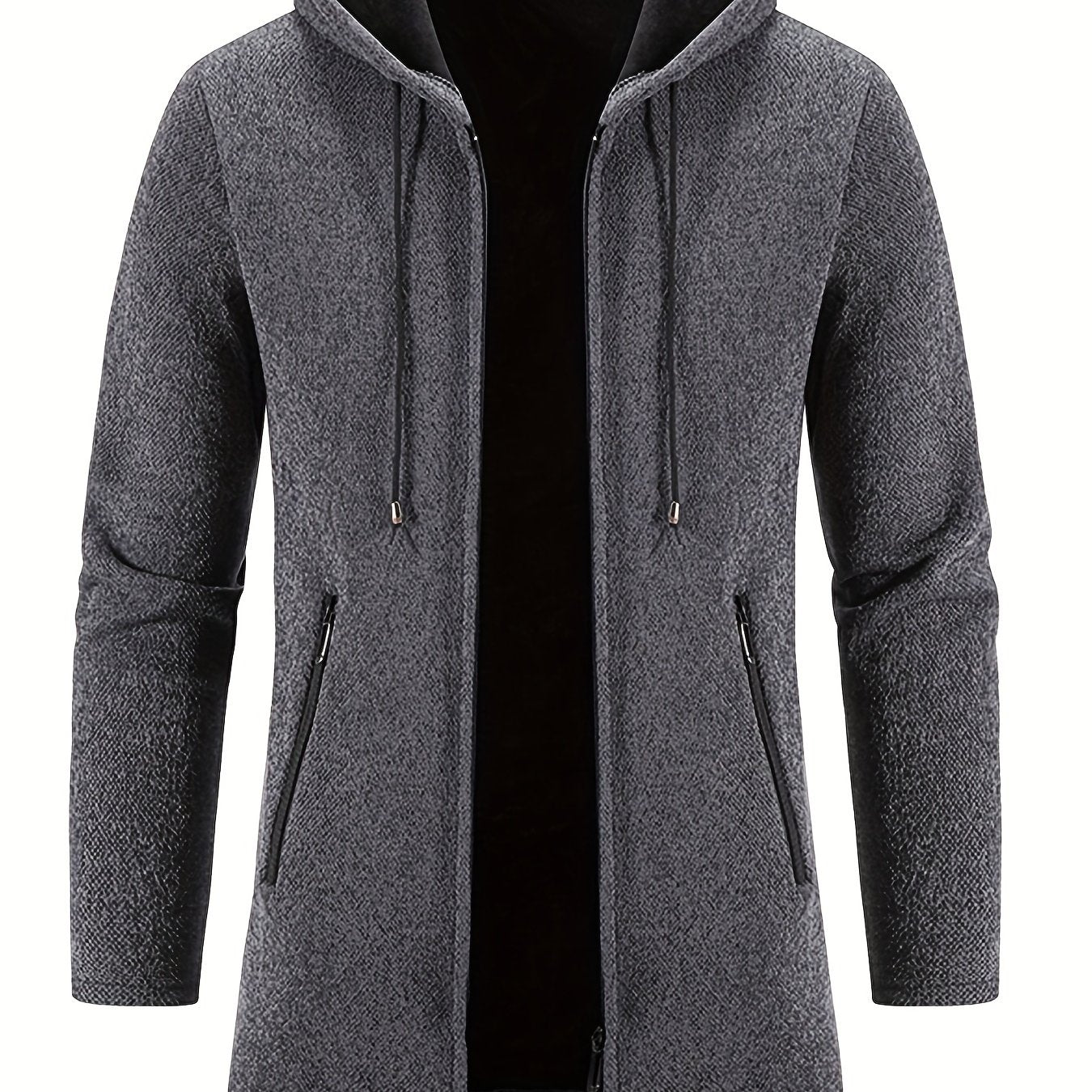 Cozy long hooded cardigan for men for spring and autumn