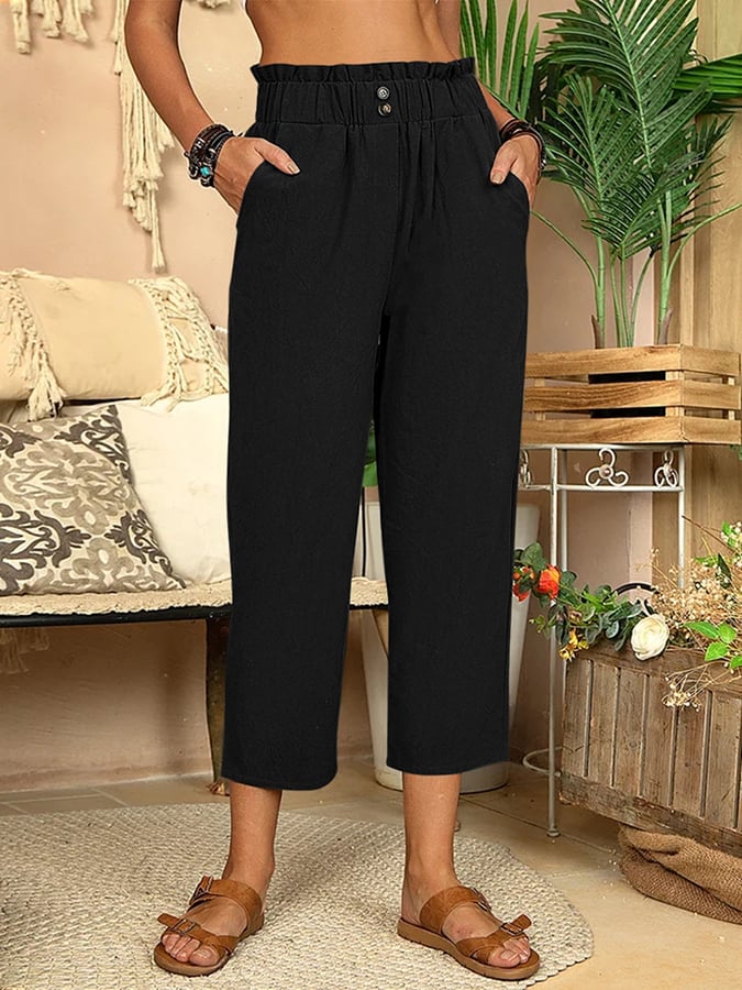 Mia - Women's Casual Straight Cotton Linen Pants