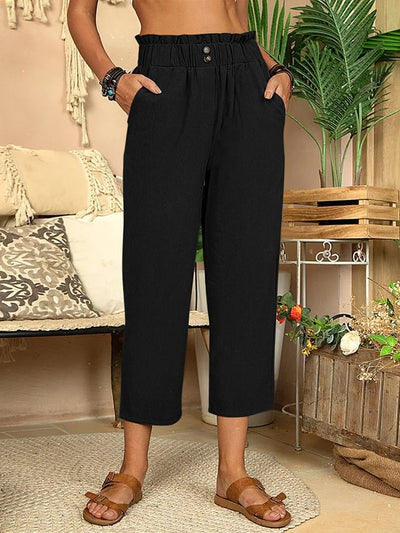 Mia - Women's Casual Straight Cotton Linen Pants