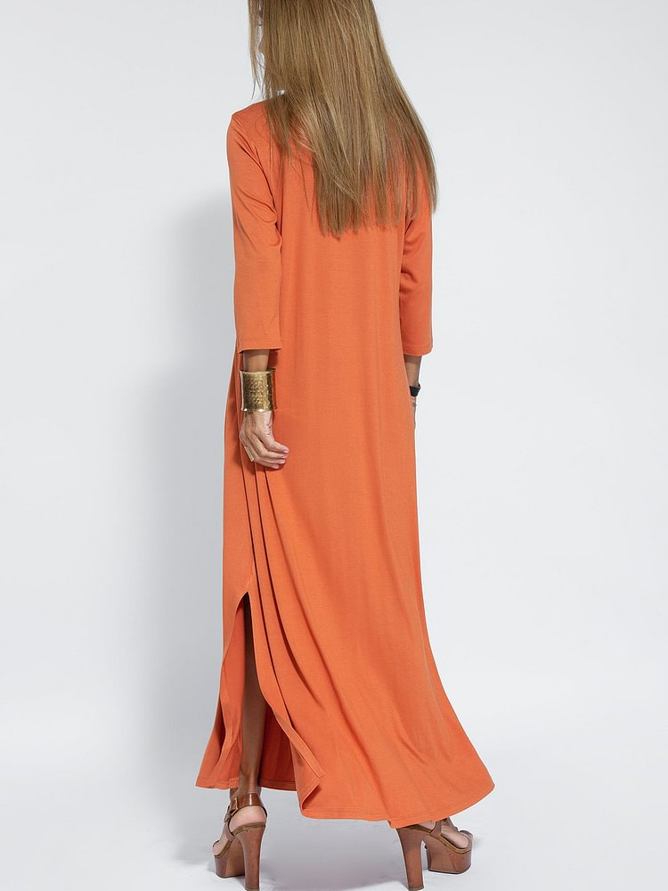 Daniela - Comfortable casual dress with V-neck