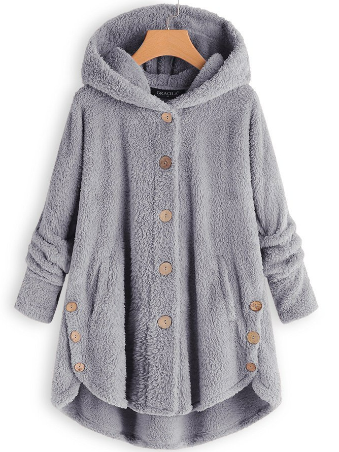 Monochromatic Corduroy Sweatshirt Jacket with a Loose Fit for Maximum Comfort