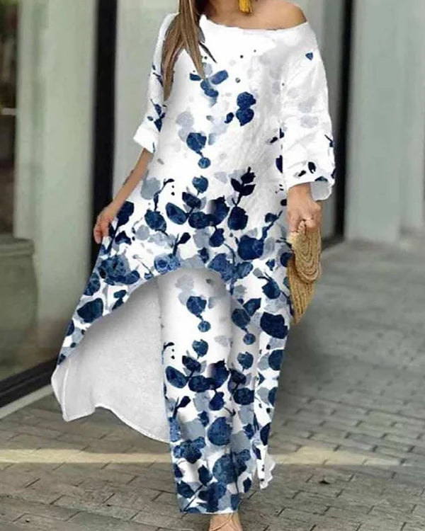 Brenda - Floral Print Two-Piece Set