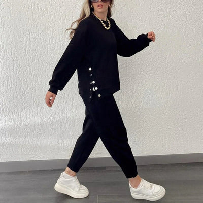 Two-Piece Suit Set - Modern Style - Button-Down Jacket and Pants