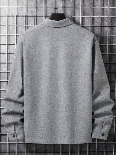 Men's plain jacket with pockets