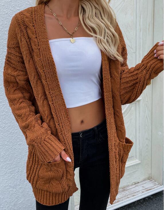 Women's cardigan with open design and long sleeves for a stylish look
