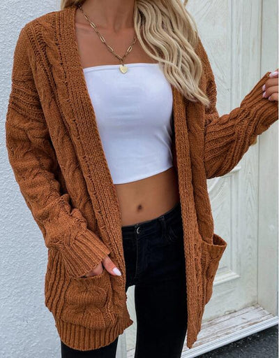 Women's cardigan with open design and long sleeves for a stylish look