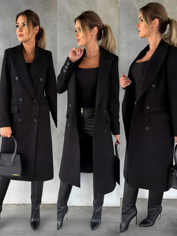 Women's Elegant Casual Coat – Perfect for Fall and Winter