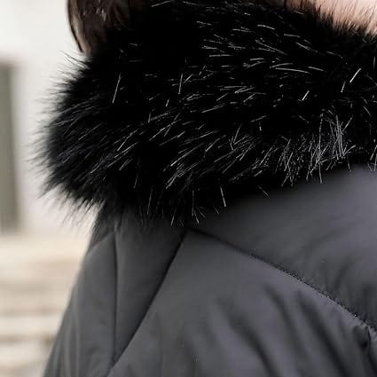 Jacket with fur collar for winter walks