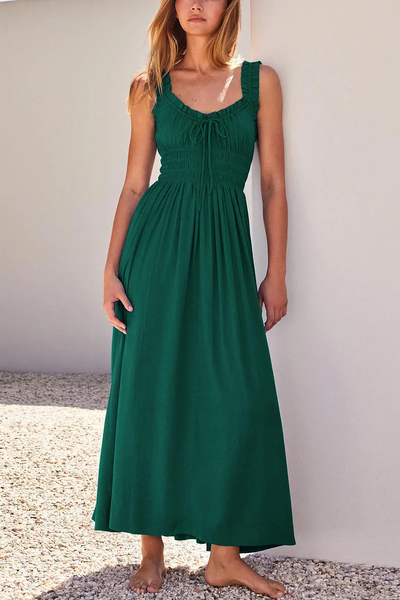 Micaela - V-neck midi dress with bow