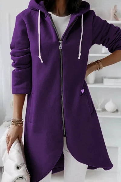 Daniela - Hooded and zip-up outdoor coat