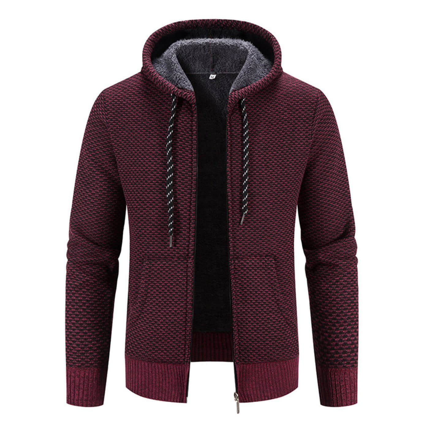 Men's winter jacket with hood and modern style