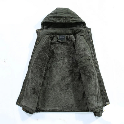 Modern and Warm Men's Jacket with Deep Hood - Perfect for Everyday Wear
