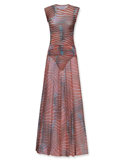 Elegant bodysuit set with long skirt for a striking look