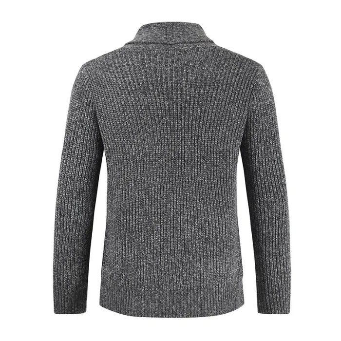 Men's retro-style wrap cardigan: a warm and loose-fitting sweater