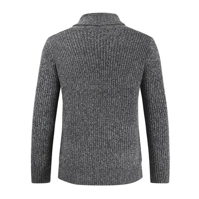 Men's retro-style wrap cardigan: a warm and loose-fitting sweater