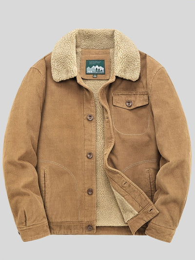 Men's Button-Down Jacket - Ideal for Winter Adventures