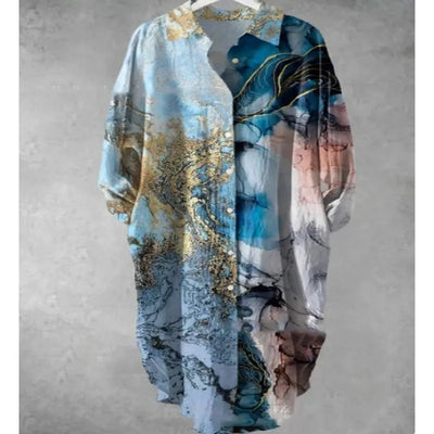 Karol - Slim and comfortable printed sheer dress