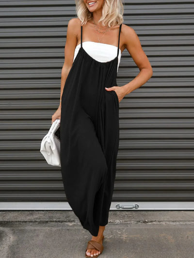Laura - Women's Casual Sleeveless Jumpsuits Adjustable Spaghetti Straps