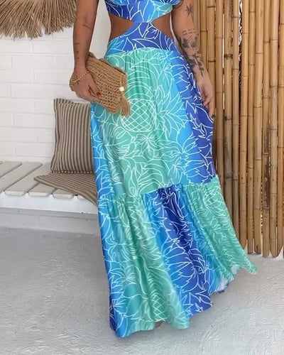 Marian - Elegant Print Midi Dress