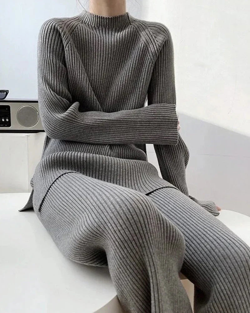 Elegant Winter Sweater and Pants Set – Style and Comfort