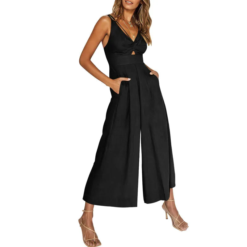 Mila - 2024 New V-Neck Wide Leg Jumpsuits