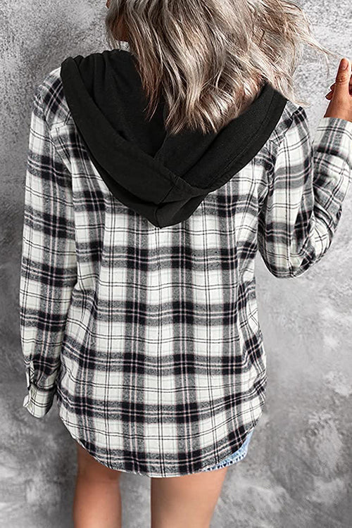 Checkered button-down shirt