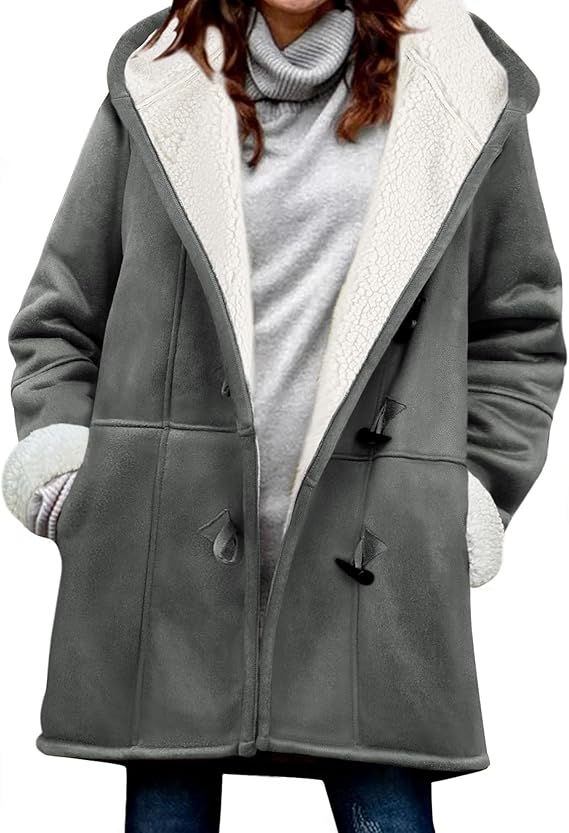 Elegant Women's Winter Coat with Hood