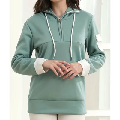 Comfortable casual half-zip hoodie