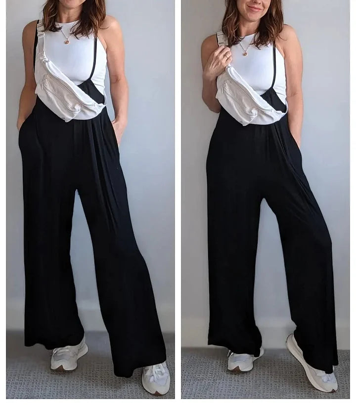 Laura - Women's Casual Sleeveless Jumpsuits Adjustable Spaghetti Straps