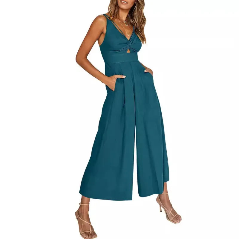 Mila - 2024 New V-Neck Wide Leg Jumpsuits