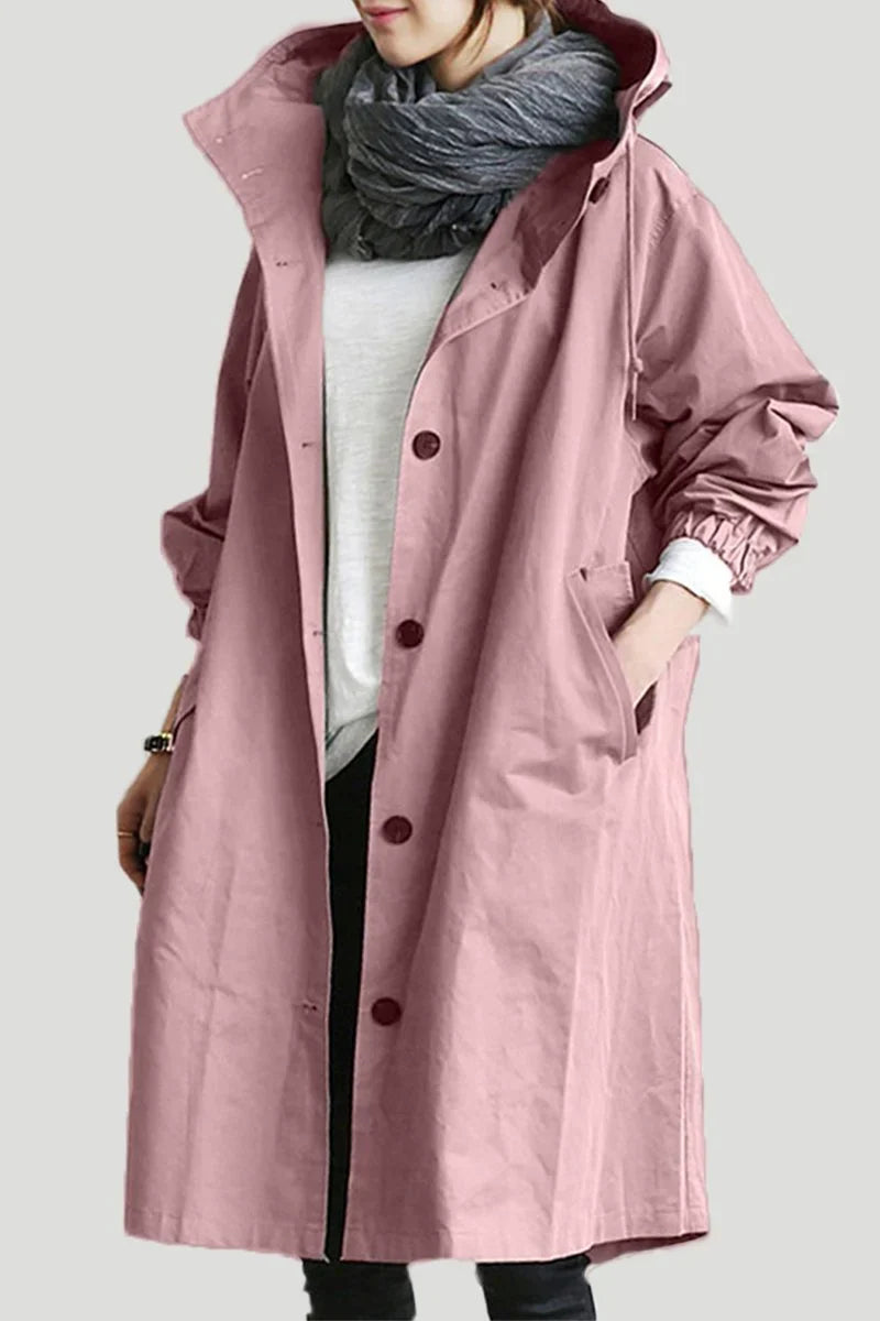 Waterproof jacket with hood for protection from wind and rain