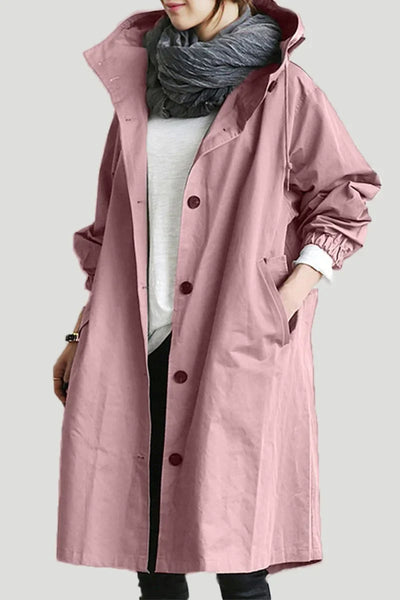 Waterproof jacket with hood for protection from wind and rain