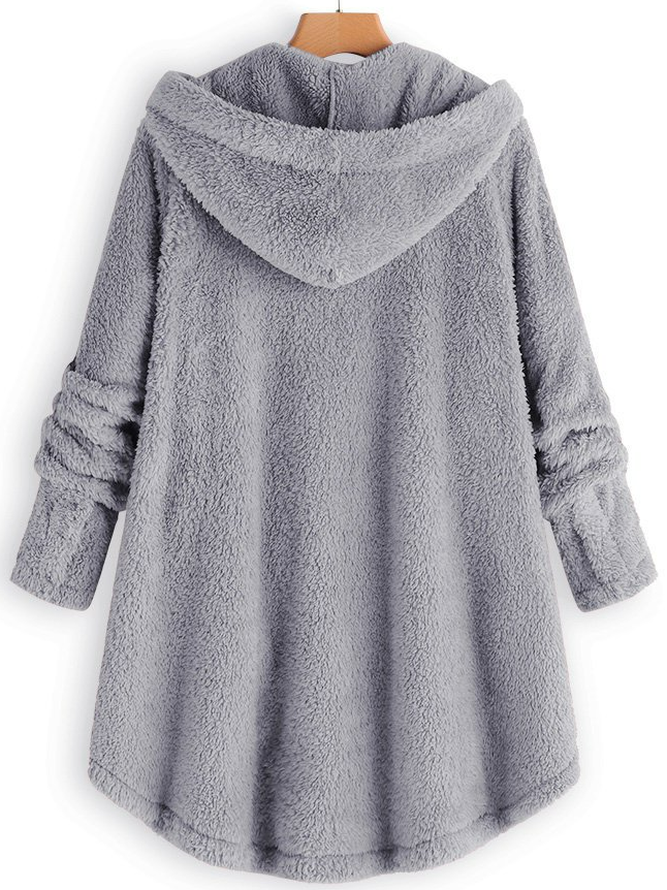 Monochromatic Corduroy Sweatshirt Jacket with a Loose Fit for Maximum Comfort