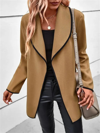 Fashionable long-sleeved coat for autumn and winter for stylish women