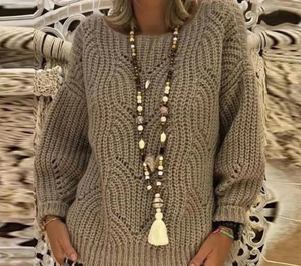 Loose round neck autumn sweater