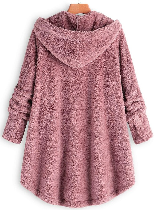 Monochromatic Corduroy Sweatshirt Jacket with a Loose Fit for Maximum Comfort