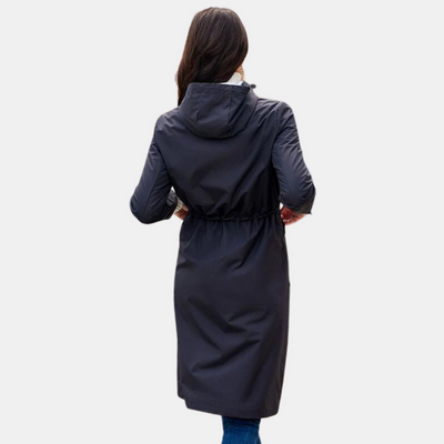 Long coat with hood for maximum protection