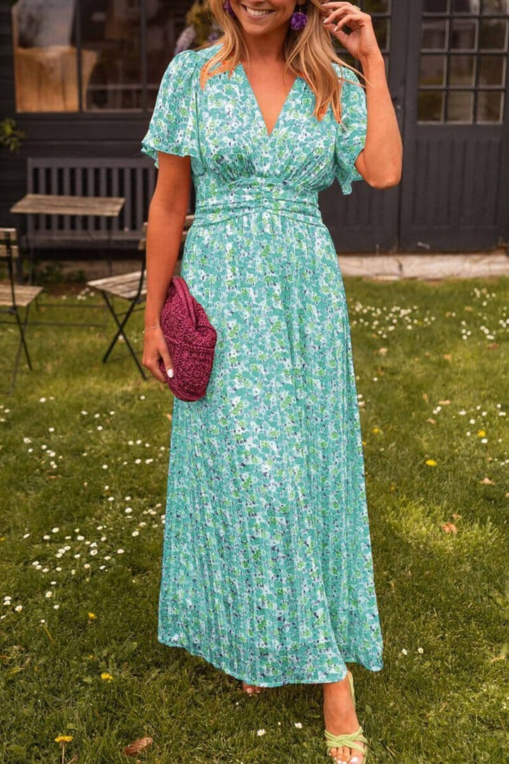 Elegant V-neck long dress for women summer party