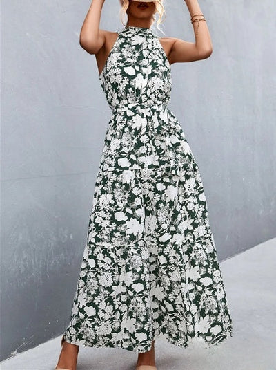 Irene - Bestselling strapless jumpsuit dress with a wave-dot print neckline