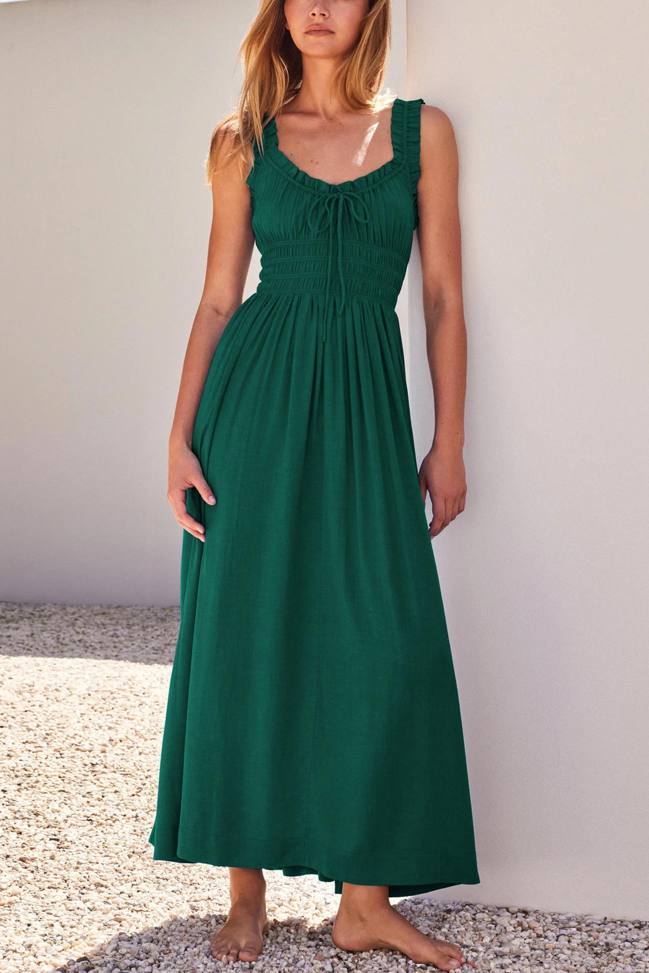 Viktoria - midi dress with bow and V-neckline